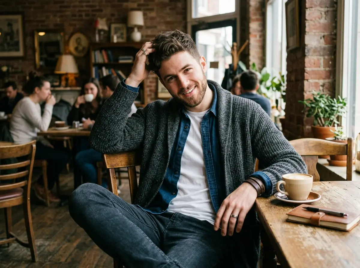 Student portrait of a male model