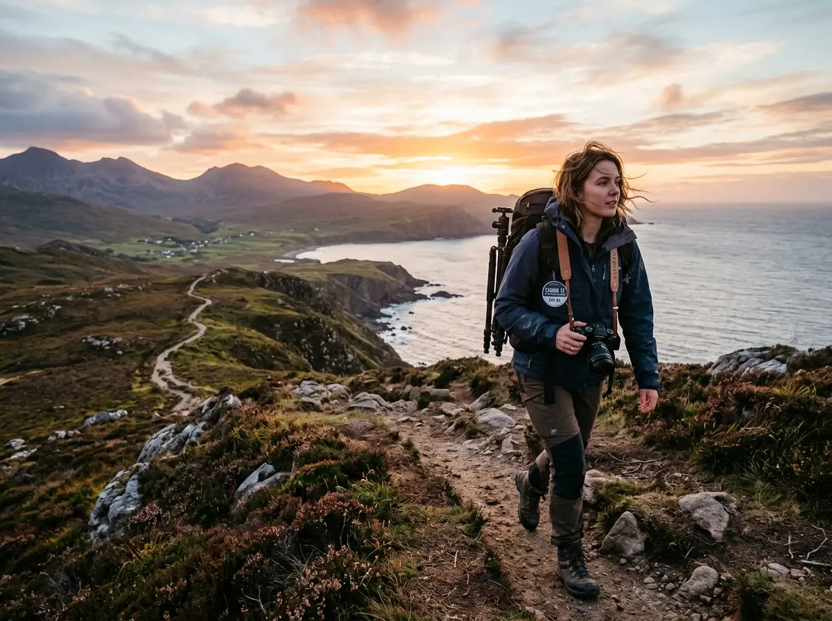 A photographer on a long expedition building their portfolio